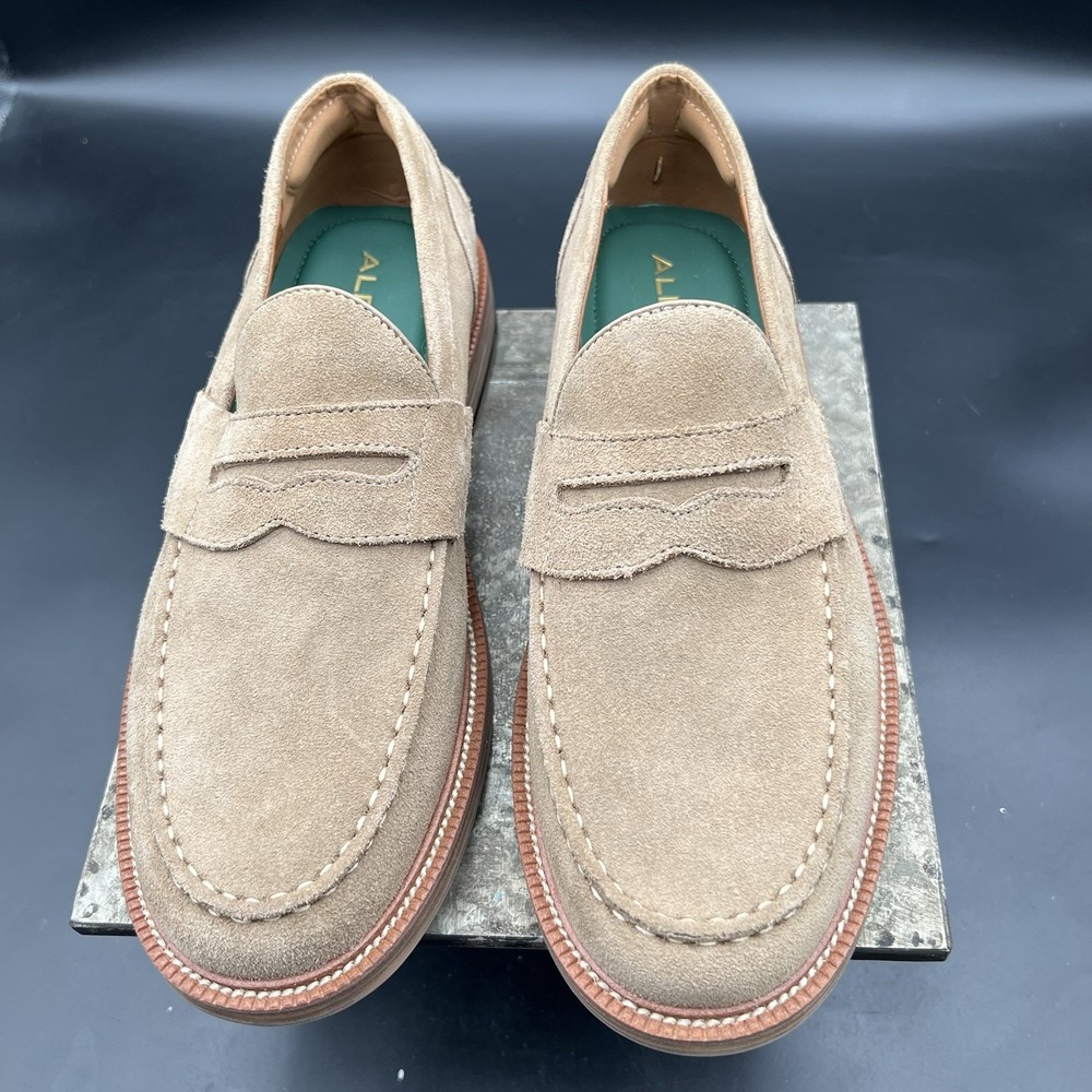 10.5 MEN - Aldo Buckley - Taupe SUEDE LEATHER - Casual Formal Penny Loafer